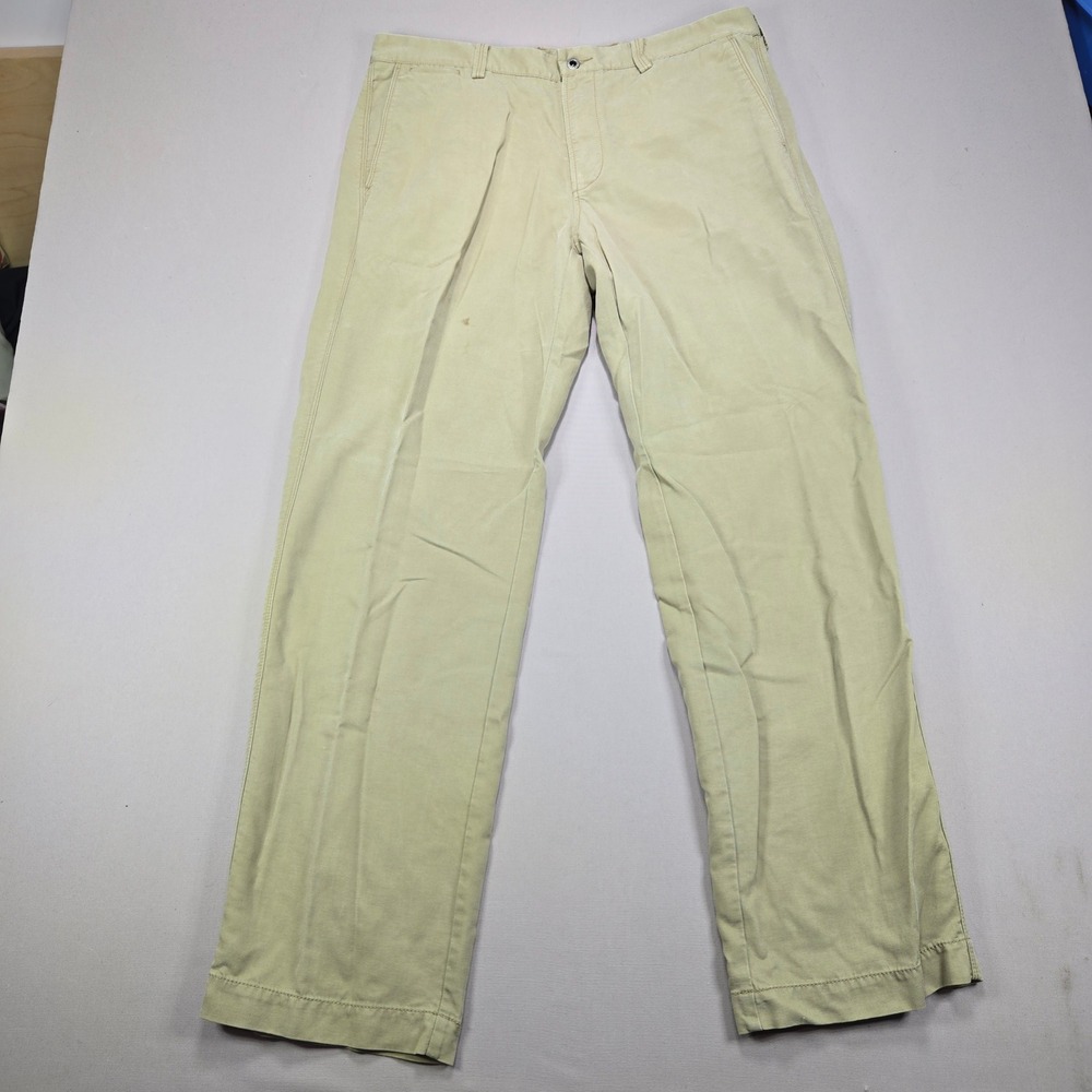 Tommy Bahama Chino Pants Khaki Tencel Blend Straight Leg Tan Mens 36